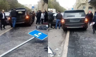 Paytaxtda “Toyota Prius” “Range Rover”lə toqquşdu - VİDEO - FOTO