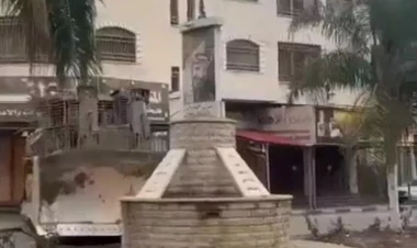 Yasir Ərəfatın abidəsi dağıdıldı - VİDEO