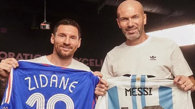 Zidan və Messinin gündəmi zəbt edən görüşü - VİDEO