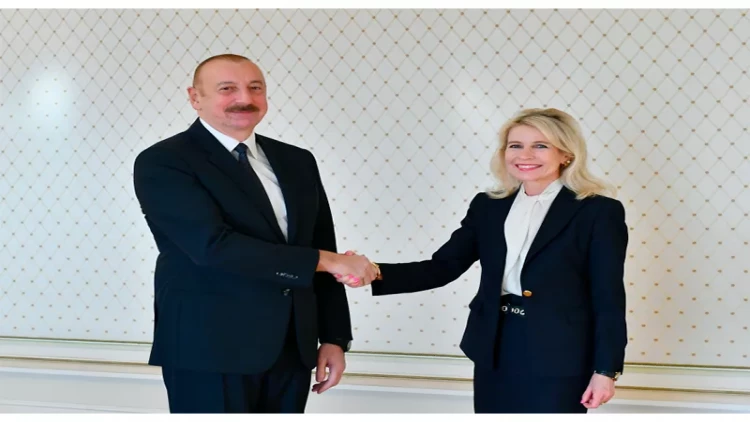 İlham Əliyev Pia Kaumanı qəbul edib - VİDEO - FOTO