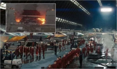 Məşhur filmlərdə istifadə olunan tarixi anqar yandı - FOTOlar