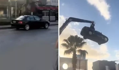 Məkan sahibi restoranının qarşısında park edən BMW-ni bu hala saldı - FOTO