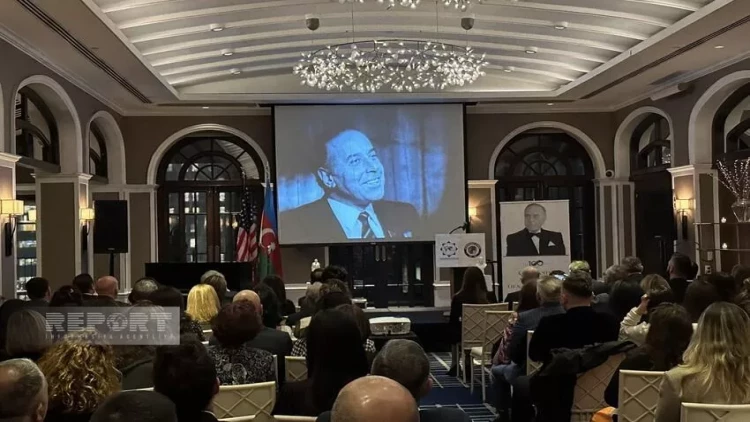 Nyu-Yorkda Ümummilli Lider Heydər Əliyevin 100-cü ildönümü qeyd olunub - FOTO