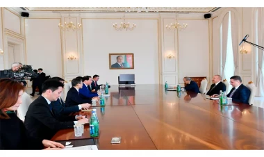 İlham Əliyev Çey Tae-vonu qəbul edib - VİDEO