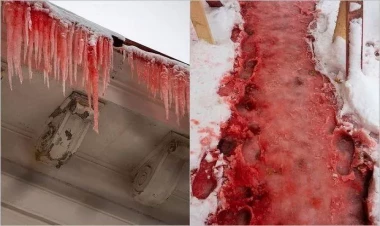 Gözlərini evlərinin damındakı “qanlı” sırsıralarla açdılar - qorxu dolu anlar - FOTOlar