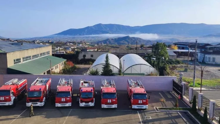 Azərbaycan yanğınsöndürənləri Xankəndidə - FOTO