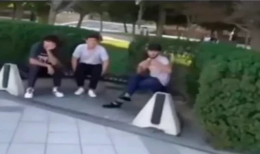 Bakıda turistin çəkiliş etməsinə etiraz etdi - Ortalıq qarışdı - VİDEO