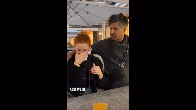 Məşhur fenomenin bu hərəkəti qəzəbləndirdi - Ağlayan sevgilisinə salfetka əvəzinə... - VİDEO