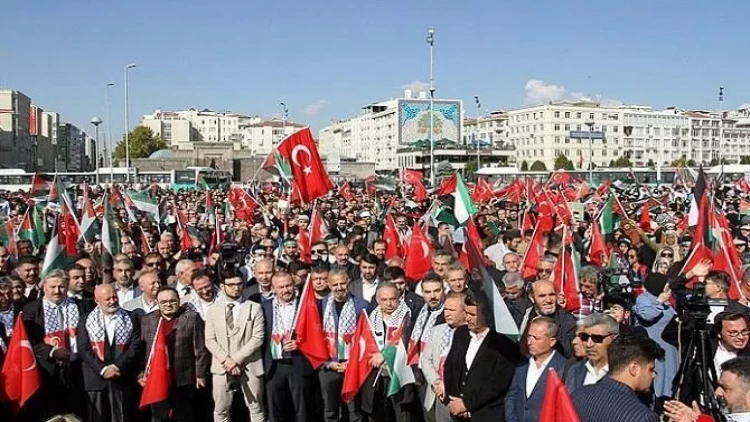 İstanbulda “Böyük Fələstin Mitinqi” keçirilir - FOTO
