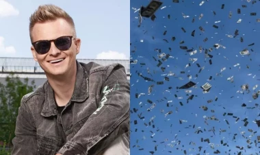 Göydən helikopterlə 1 milyon dollar səpdi - VİDEO