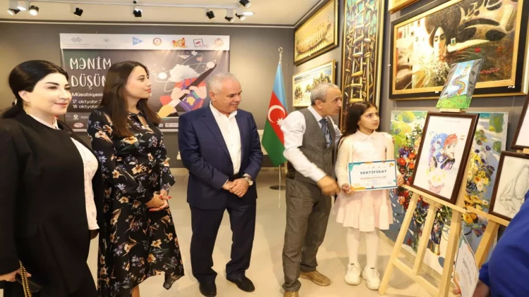 “Mənim düşüncəm” Respublika uşaq yaradıcılıq müsabiqəsinin yekun sərgiləri başa çatdı - FOTO