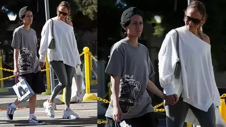 Cenifer Lopez bazarda görüntüləndi - FOTOlar