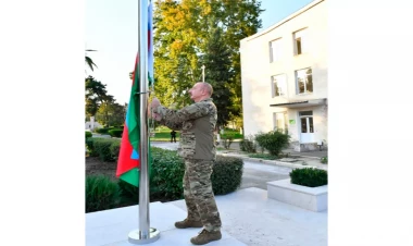 İlham Əliyev Xocavənddə Bayrağımızı ucaldıb - VİDEO - FOTO