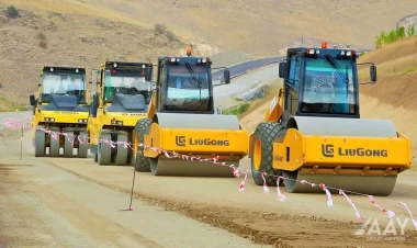 Şükürbəyli-Cəbrayıl-Hadrut avtomobil yolunda işlərin 87 faizi yekunlaşıb - VİDEO - FOTO