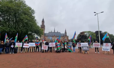 Haaqada Azərbaycan icmasının etiraz aksiyası keçirildi - FOTO - VİDEO