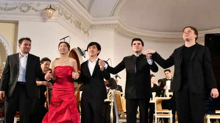 Filarmoniyada  “Dünya konsertləri turnesi” çərçivəsində Sergey Raxmaninovun 150 illik yubileyinə həsr olunmuş konsert keçirilib - FOTO