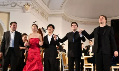 Filarmoniyada  “Dünya konsertləri turnesi” çərçivəsində Sergey Raxmaninovun 150 illik yubileyinə həsr olunmuş konsert keçirilib - FOTO