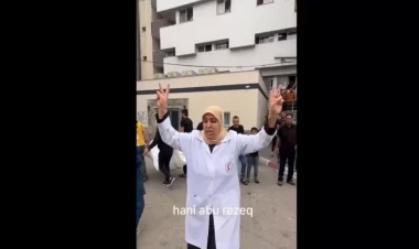 Fələstinli həkim ərinin ölüm xəbərinə belə sevindi - VİDEO