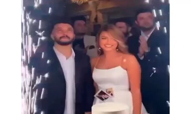 Mələkxanımın qızının nişanından ilk görüntülər - VİDEO