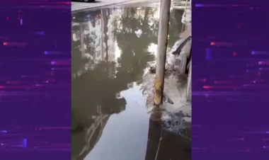 Bakıda kanalizasiya suyu daşaraq ətrafa yayıldı - VİDEO