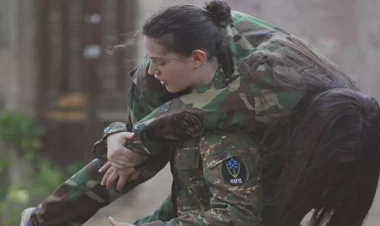 Qarabağda partizan mübarizəsinə hazırlaşan erməni qızlar - Yeni görüntülər