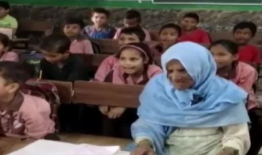 Nəvələrindən inciyən 92 yaşlı nənə məktəbə getdi