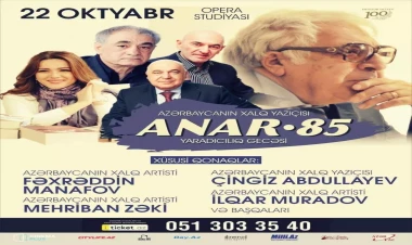 Fəxrəddin Manafov və İlqar Muradov ANARın yaradıcıllq gecəsində iştirak edəcək