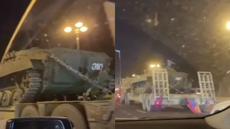 Ermənilərin daha bir “qələbə” simvolu Qənimətlər Parkına aparıldı - VİDEO