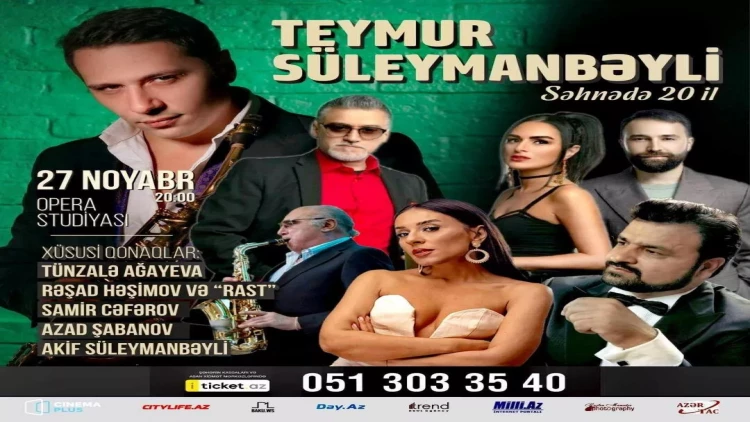Teymur Süleymanbəylinin “20 il səhnədə” adlı böyük konsert proqramı olacaq