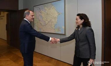 Ceyhun Bayramov Blinkenin köməkçisi ilə görüşdü - FOTO