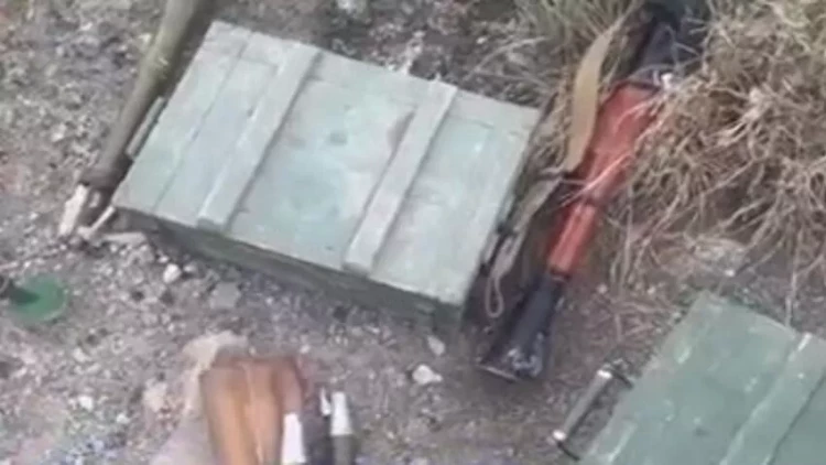 Ermənilər silah-sursatı ataraq qaçıblar - VİDEO - FOTO