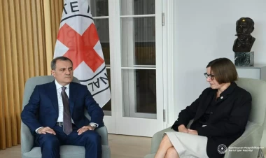 Ceyhun Bayramov BQXK-nin prezidenti ilə görüşdü - FOTO