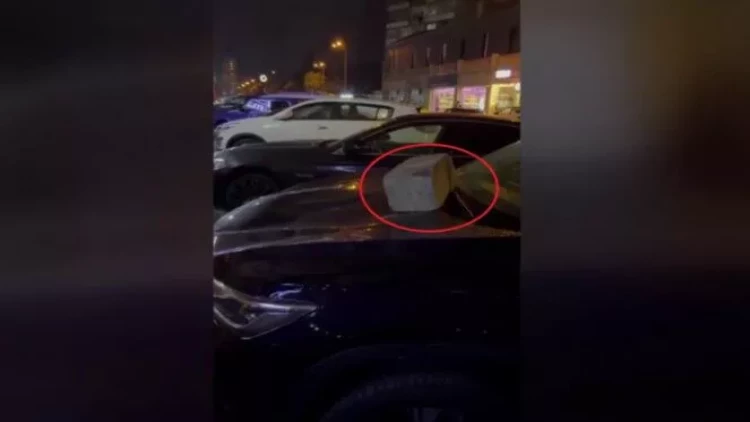 Bakıda ŞOK OLAY: Yeni aldığı avtomobilin üzərinə mişar daşı atdılar - VİDEO