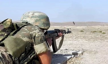 Şərti düşmən hədəfləri belə məhv edildi - VİDEO