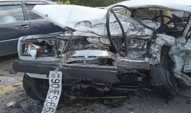 Mingəçevirdə ağır qəza - Ölən var - FOTO