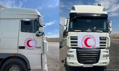 Bakıdan Xankəndiyə yola salınan 40 ton humanitar yardım yoldadır - VİDEO - FOTO