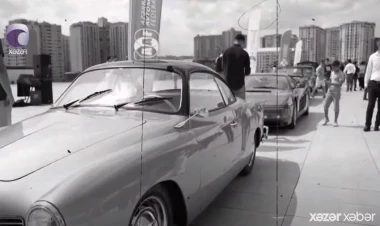 Retro maşınlar Bakını bəzədi... - VİDEO