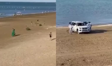 Bakı çimərliyində inanılmaz olay: “Əvvəl öldürdü, sonra...” - ŞOK VİDEO