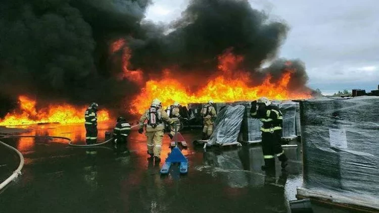 Moskva yaxınlığında güclü yanğın olub