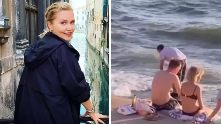 Avropa gözəli dənizdə namaz qılan şəxsi tənqid etdi: 