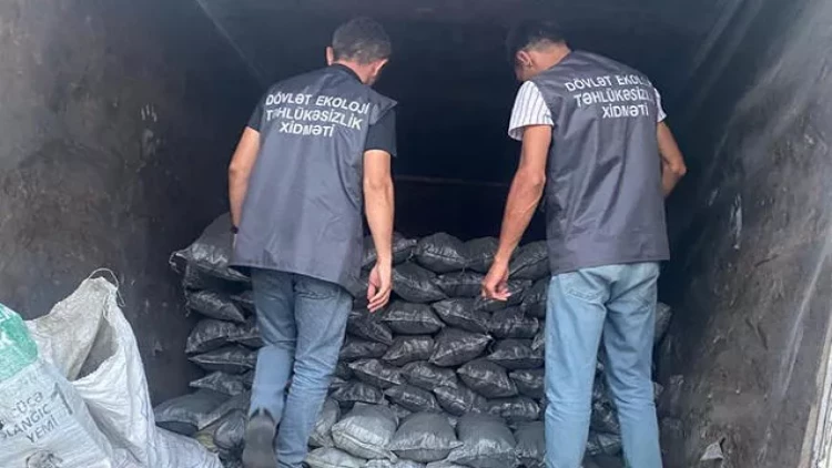 Kömürü qanunsuz daşıyan sürücülər cəzalandırıldı - FOTO