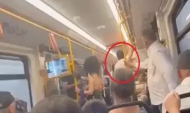 Metroda qəribə hadisə: Ərini başqası ilə görən qadın görün nə etdi - VİDEO