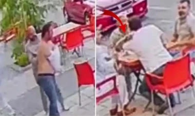 Kafedə dostları ilə çay içdiyi yerdə kürəyindən güllələndi - Anbaan VİDEO - FOTO