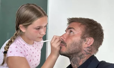 Qızının Devid Bekhama makiyaj etməsi gündəm oldu - FOTO