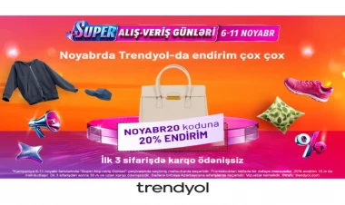 Trendyol ilin ən böyük endirim kampaniyasına başlayır: NOYABR20 koduna 20% endirim
