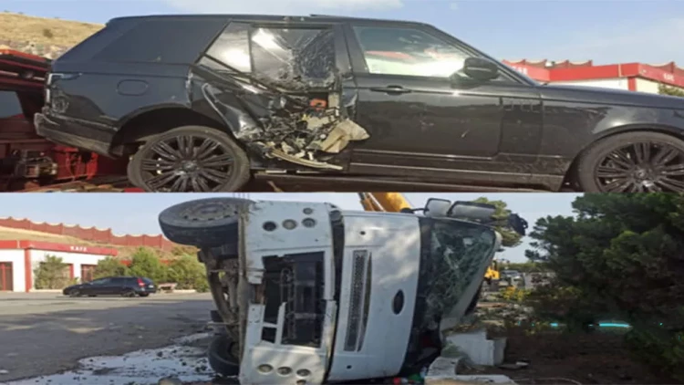 Zibil daşıyan maşın “Range Rover”lə toqquşub aşdı: Fəhlə öldü - VİDEO - FOTO
