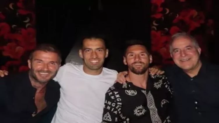 Messi, Bekhem və Busqets ailəvi nahar ediblər - FOTO