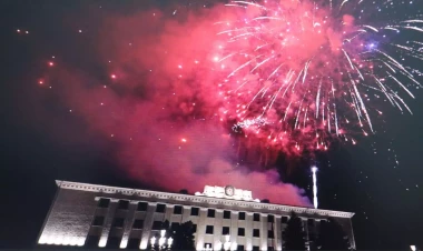 Xankəndidə atəşfəşanlıq keçirilib - VİDEO - FOTO