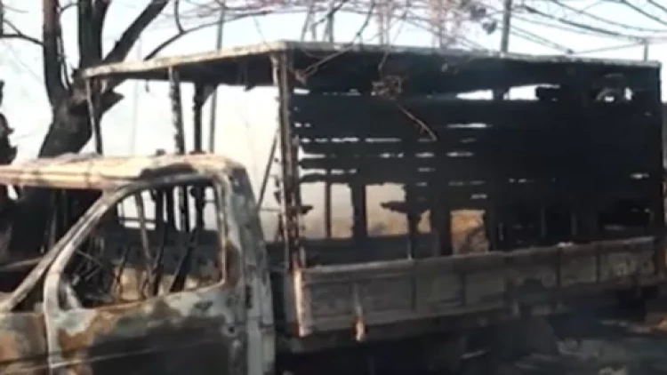 Elektrik naqili qırılaraq yanğına səbəb oldu - Vətəndaşa 30 min manatdan cox ziyan dəyib - VİDEO