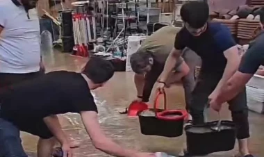 Sədərəyi su basdı - VİDEO